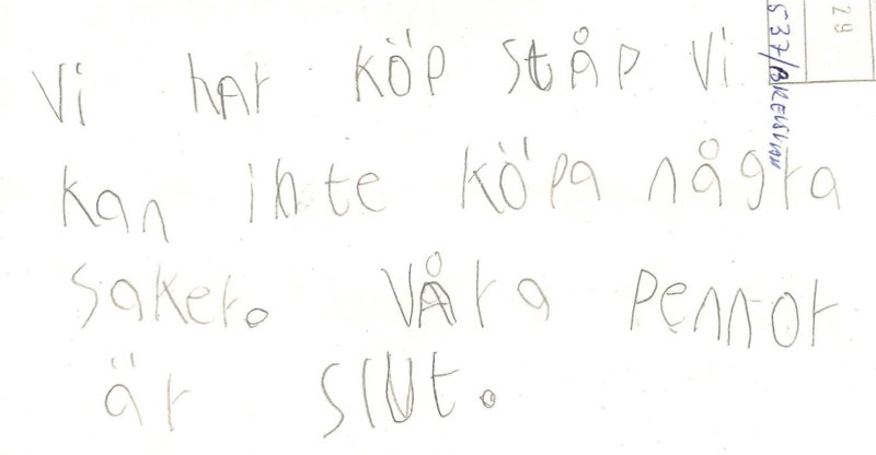 10-åringens brev till Stefan Löfven. 10-åringens brev till Stefan Löfven.